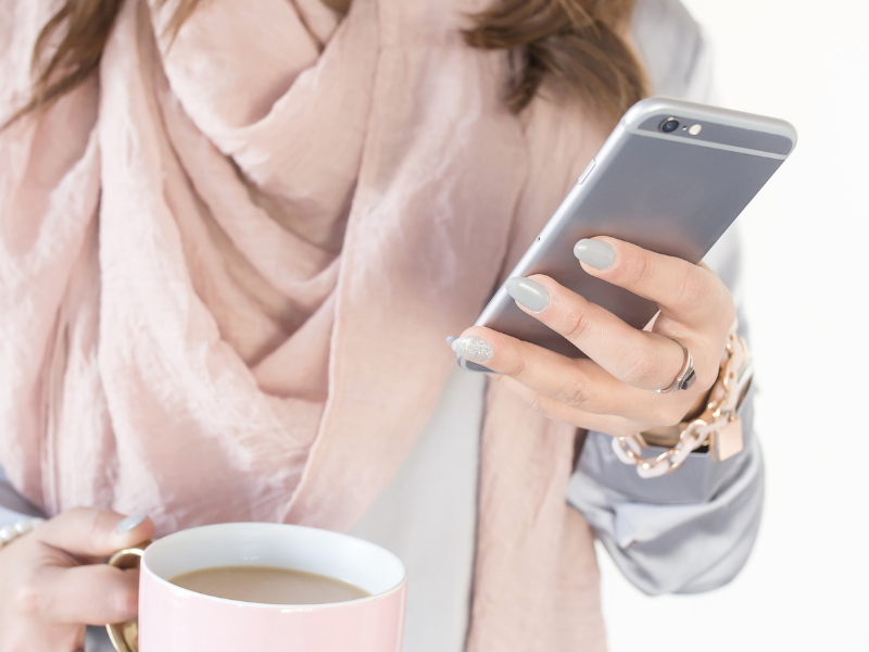 Contact Us Antonia Cook at EssentiallyHealth.com Image of a woman holding a cup of coffee in one hand whilst texting on a phone. Contact Us Antonia Cook at EssentiallyHealth.com